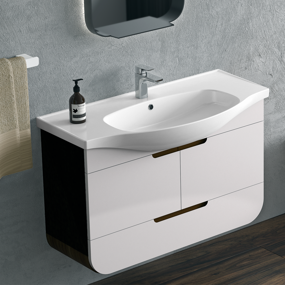 Νιπτήρας Επίπλου Πορσελάνης Cerastyle Lila 100x46,5cm  082600-u  Λευκό