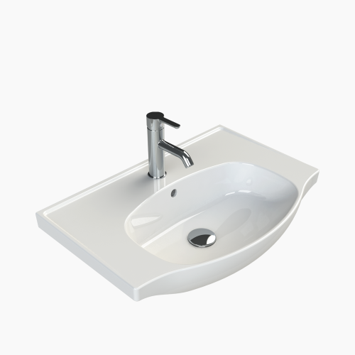 Νιπτήρας Επίπλου Πορσελάνης Cerastyle Lila 65x46cm  082200-u  Λευκό