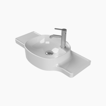 Νιπτήρας Επίπλου Πορσελάνης Cerastyle Harmony 80x37,5x26,4cm 043800-u Λευκό