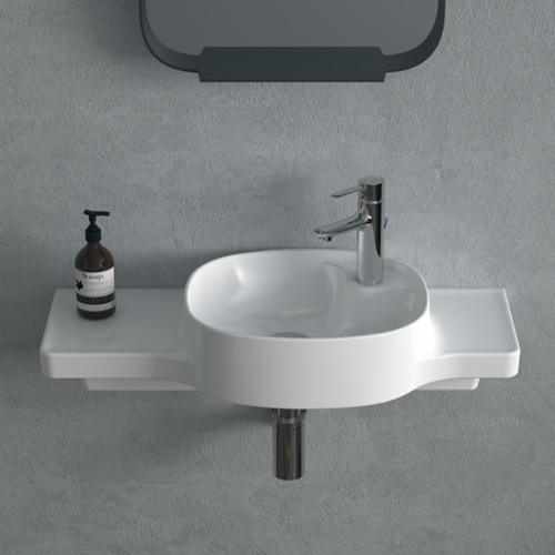 Νιπτήρας Επίπλου Πορσελάνης Cerastyle Harmony 80x37,5x26,4cm 043800-u Λευκό