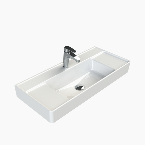 Νιπτήρας Επίπλου Πορσελάνης Cerastyle Sharp 85x38cm 046500-u Λευκό