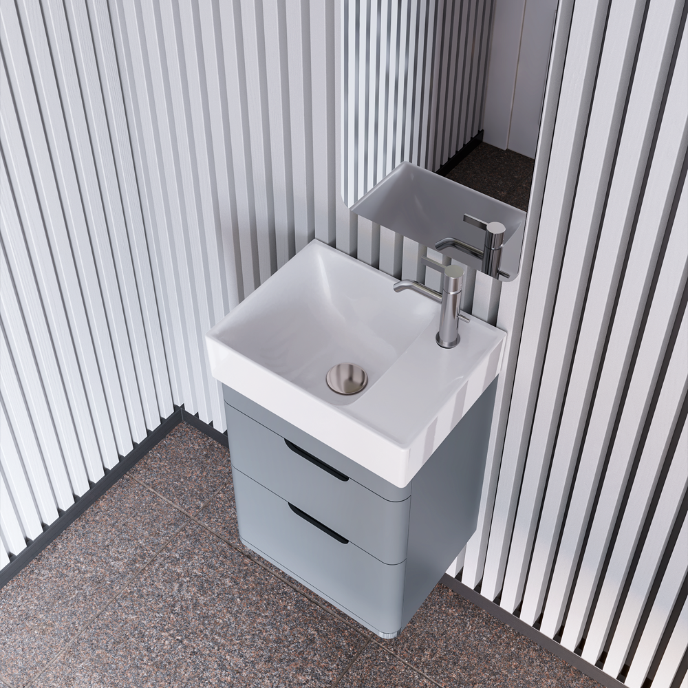 Νιπτήρας Επίπλου Πορσελάνης Cerastyle Sharp 40x30cm 044200-u Λευκό