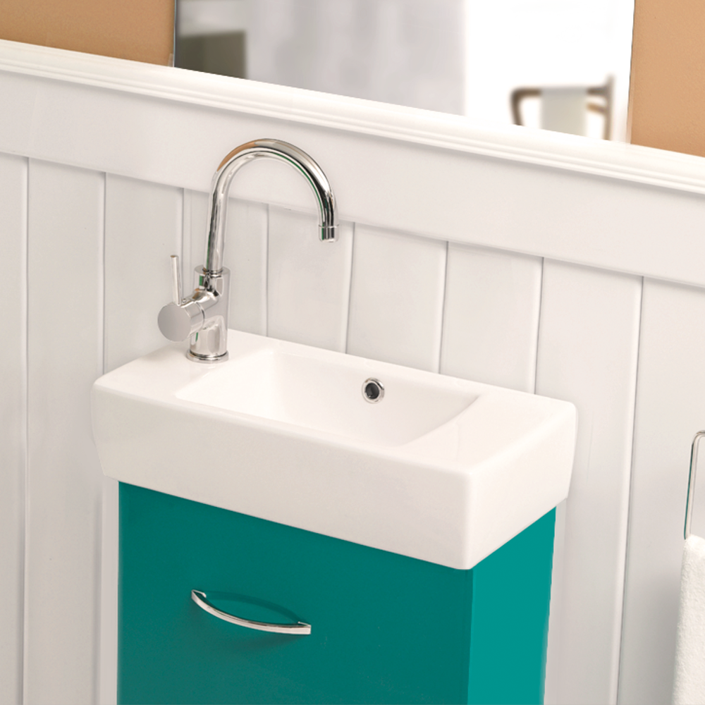 Νιπτήρας Επίπλου Πορσελάνης Cerastyle City 50x25cm 001600-u Αριστερό Λευκό