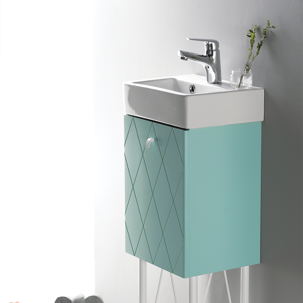 Νιπτήρας Επίπλου Πορσελάνης Cerastyle Mini 37x28cm 001400-u Λευκό