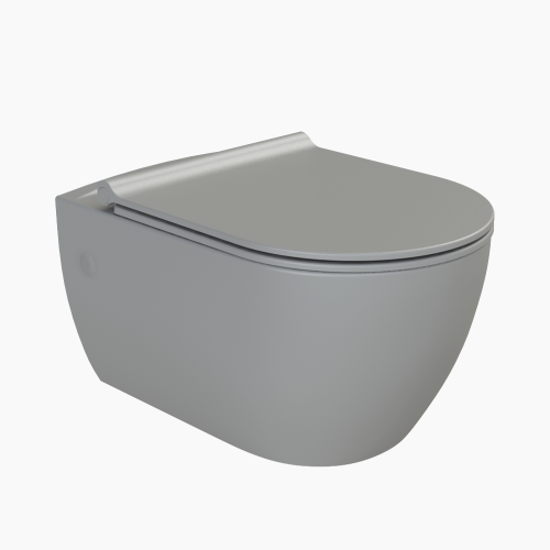 Λεκάνη Κρεμαστή Πορσελάνης Cerastyle City Rimless 01910Α-w-97 Ματ Γκρί Σετ