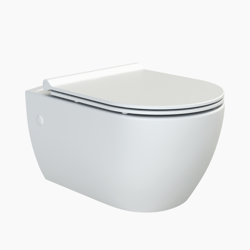 Λεκάνη Κρεμαστή Πορσελάνης Cerastyle City Rimless 019100-w-97 Ματ Λευκή Σετ