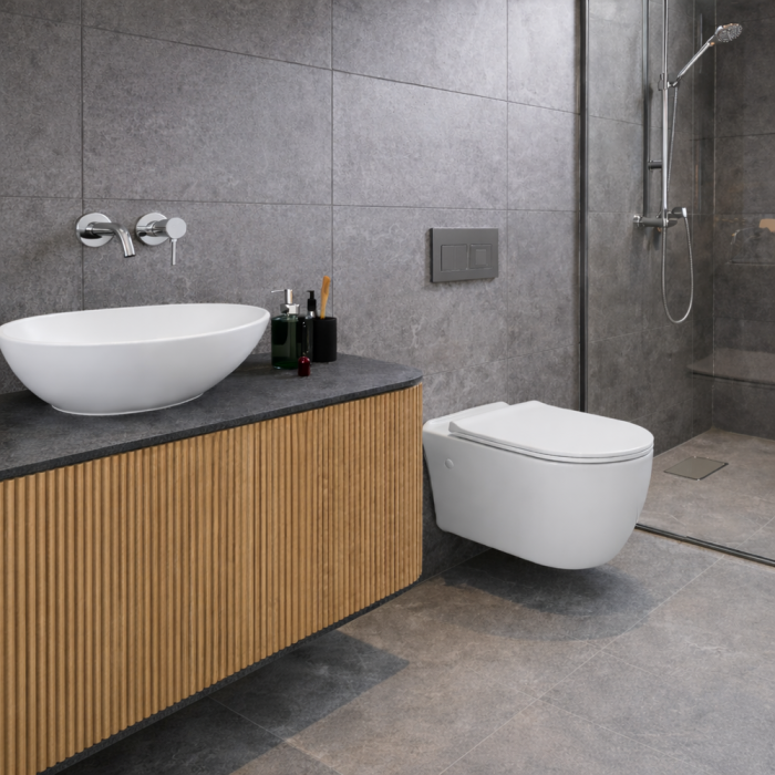 Λεκάνη Κρεμαστή Πορσελάνης Cerastyle City Rimless με Μπιντέ 019100-97 Ματ Λευκή Σετ