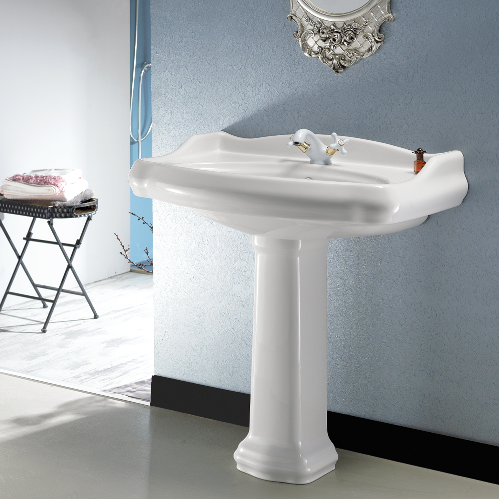 Νιπτήρας Κρεμαστός Πορσελάνης Cerastyle 1837  60x54cm 030200-u Λευκό