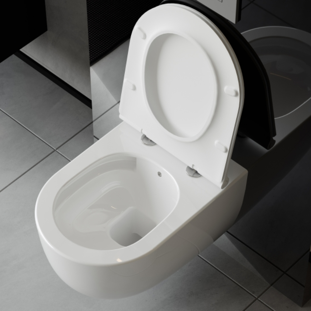 Λεκάνη Κρεμαστή Πορσελάνης Cerastyle Bella Vortex 017500-w  Λευκή ΣΕΤ