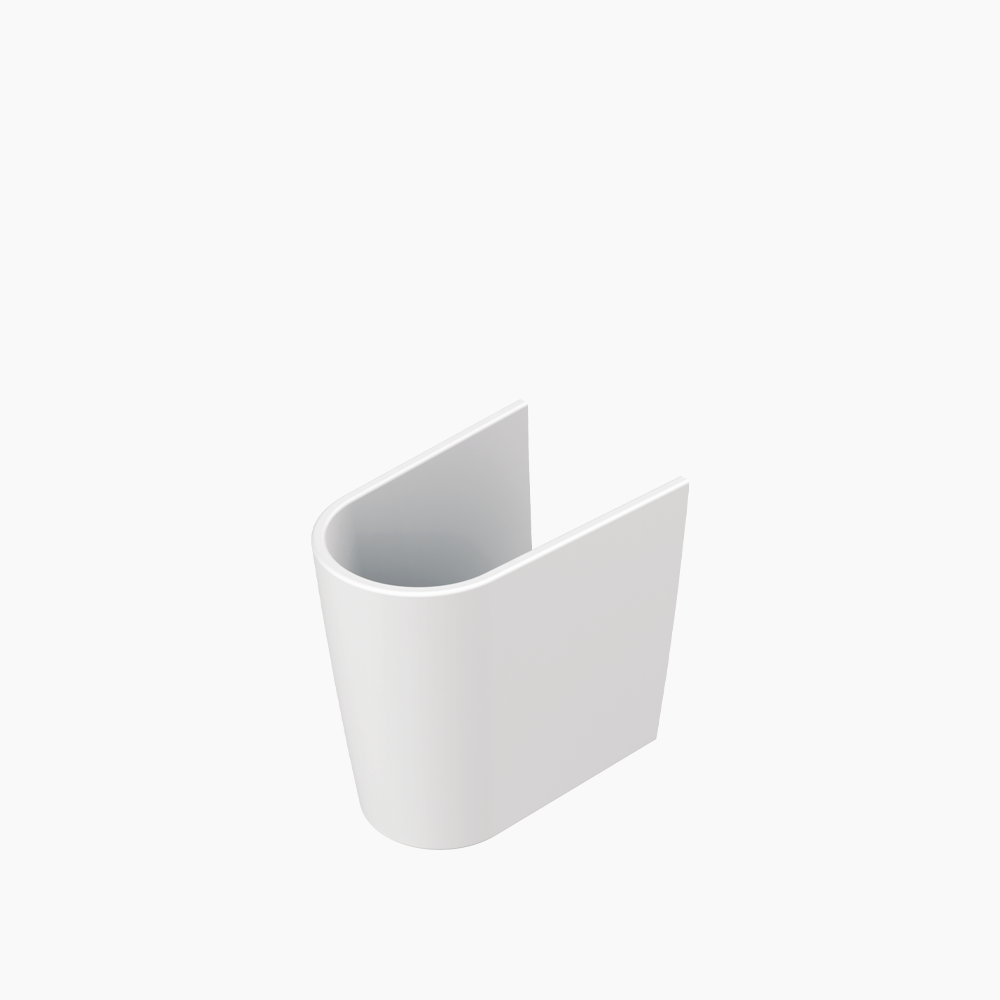 Ημικολώνα Νιπτήρας Πορσελάνης Cerastyle Bella 016800 Λευκή