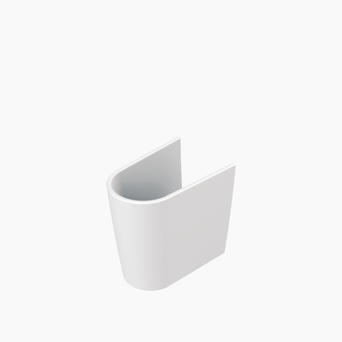 Ημικολώνα Νιπτήρας Πορσελάνης Cerastyle Bella 016800 Λευκή