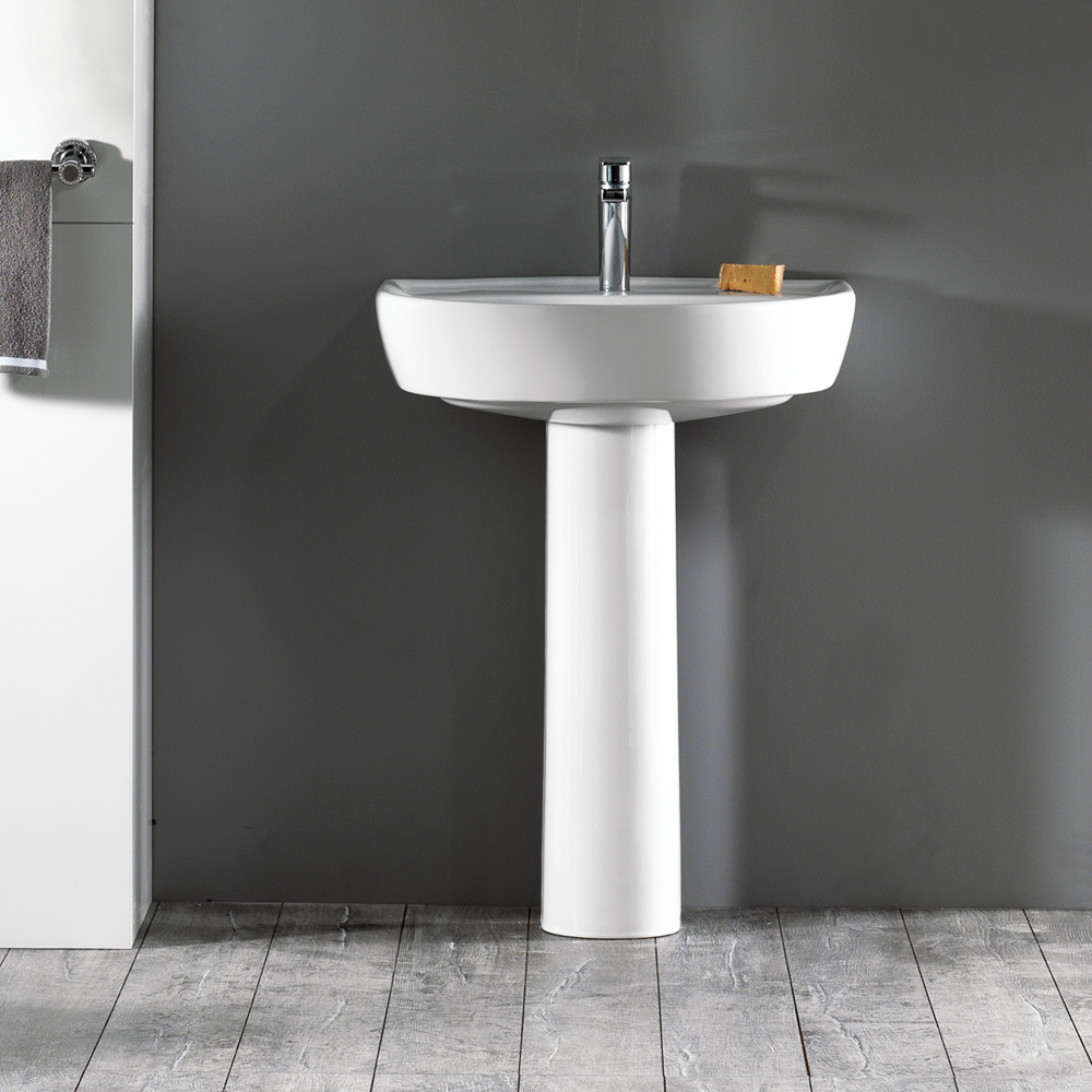 Νιπτήρας Κρεμαστός Πορσελάνης Cerastyle Bella 55x45cm  003300-u Λευκό