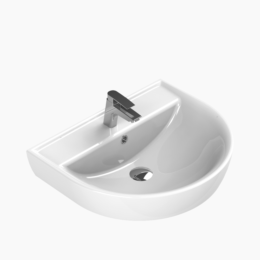 Νιπτήρας Κρεμαστός Πορσελάνης Cerastyle Bella 55x45cm  003300-u Λευκό