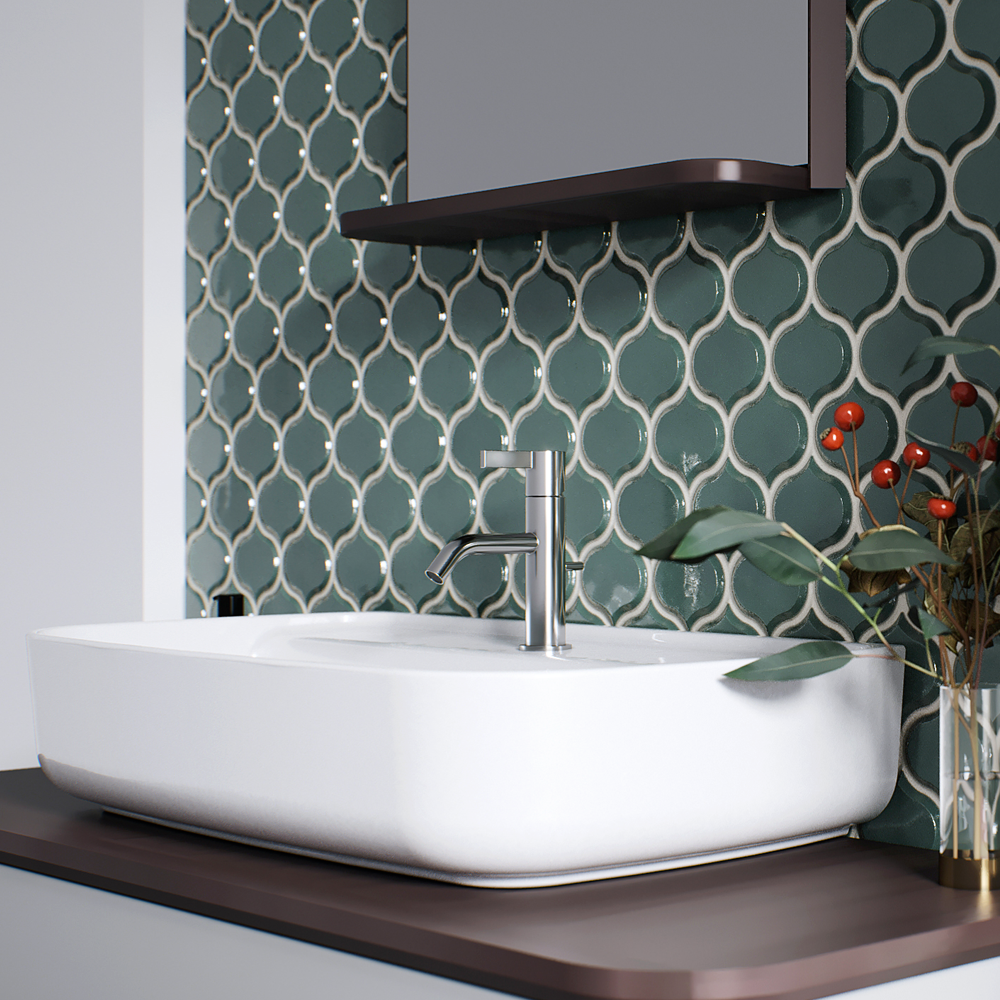 Νιπτήρας Πάγκου Πορσελάνης Cerastyle Aqua BTW 55x42cm  078500-u Λευκό