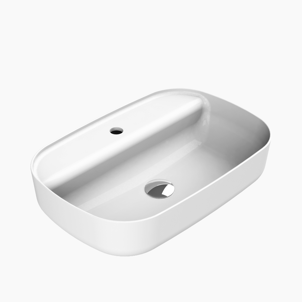 Νιπτήρας Πάγκου Πορσελάνης Cerastyle Aqua 60x40cm  077100-u Λευκό