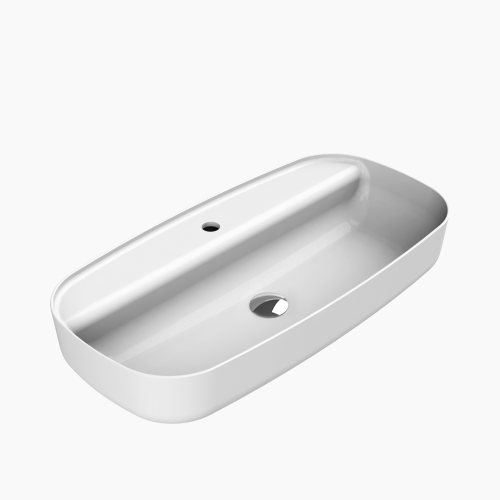 Νιπτήρας Πάγκου Πορσελάνης Cerastyle Aqua 80x40cm  077300-u Λευκό