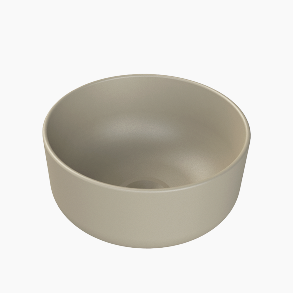 Νιπτήρας Πάγκου Πορσελάνης Cerastyle Aqua Φ 33cm  077608-97 Ματ Cappuccino