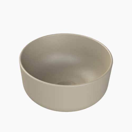 Νιπτήρας Πάγκου Πορσελάνης Cerastyle Aqua Φ 33cm  077608-97 Ματ Cappuccino