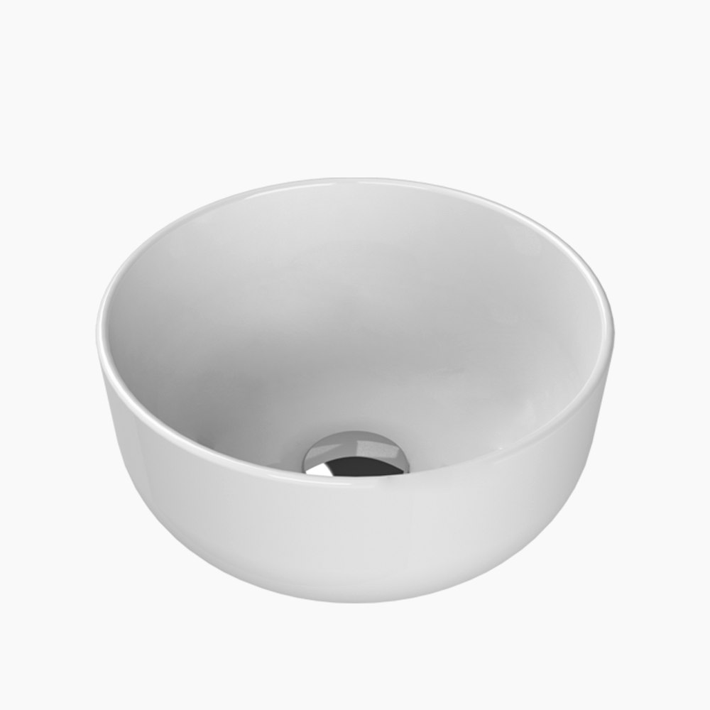 Νιπτήρας Πάγκου Πορσελάνης Cerastyle Aqua Φ 33cm  077600-97 Ματ Λευκό