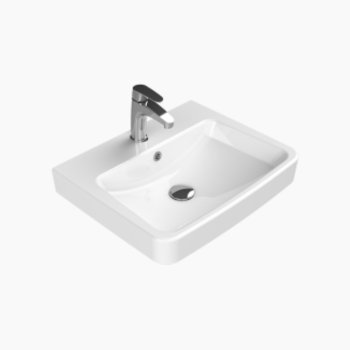 Νιπτήρας Κρεμαστός Πορσελάνης Cerastyle Duru 55x45cm  035300-u Λευκό