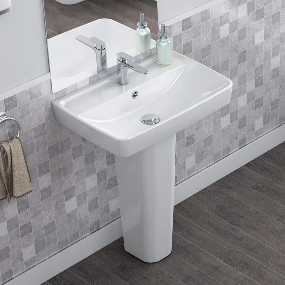 Νιπτήρας Κρεμαστός Πορσελάνης Cerastyle Duru 50x40cm  035000-u Λευκό