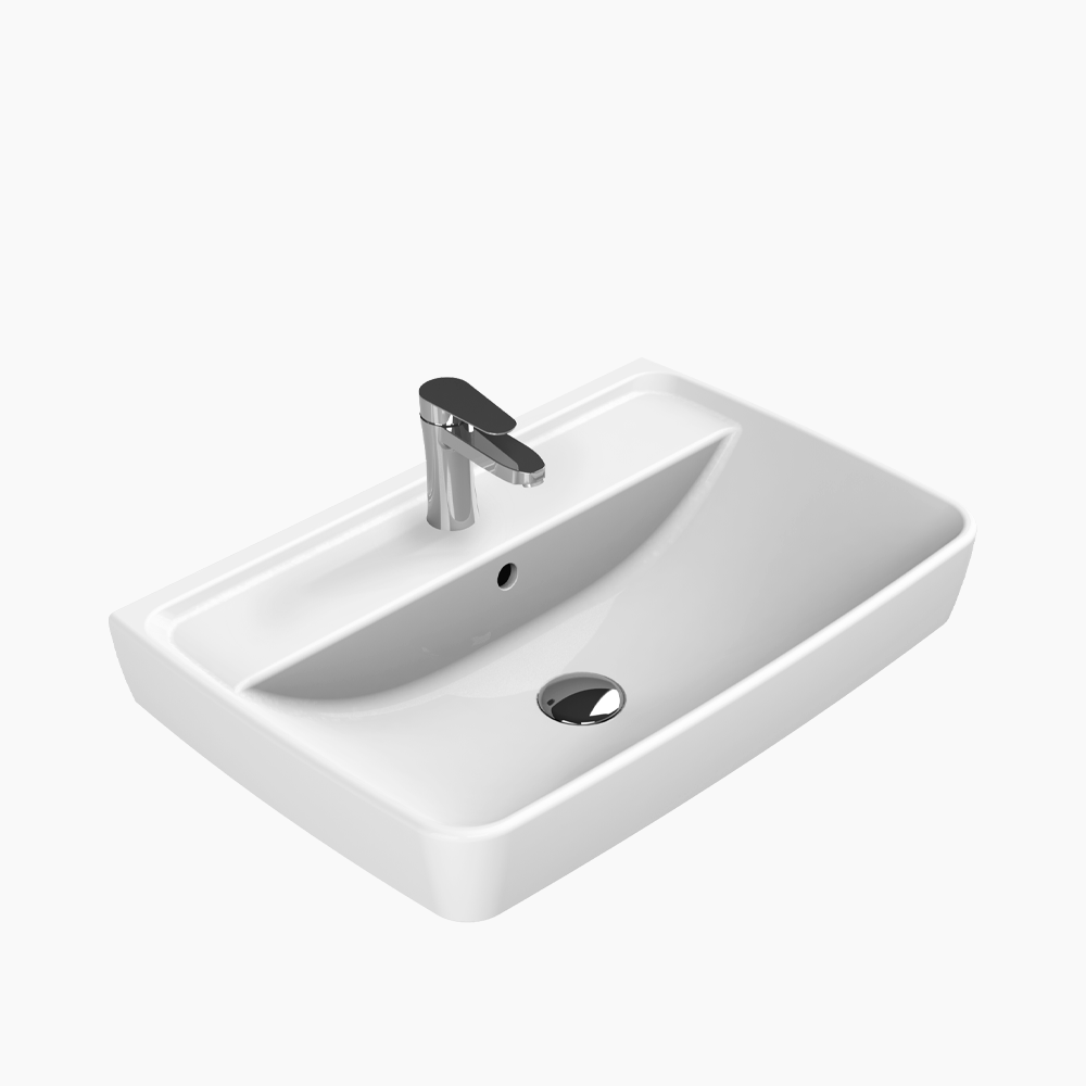 Νιπτήρας Κρεμαστός Πορσελάνης Cerastyle Duru 60x40cm  035100-u Λευκό