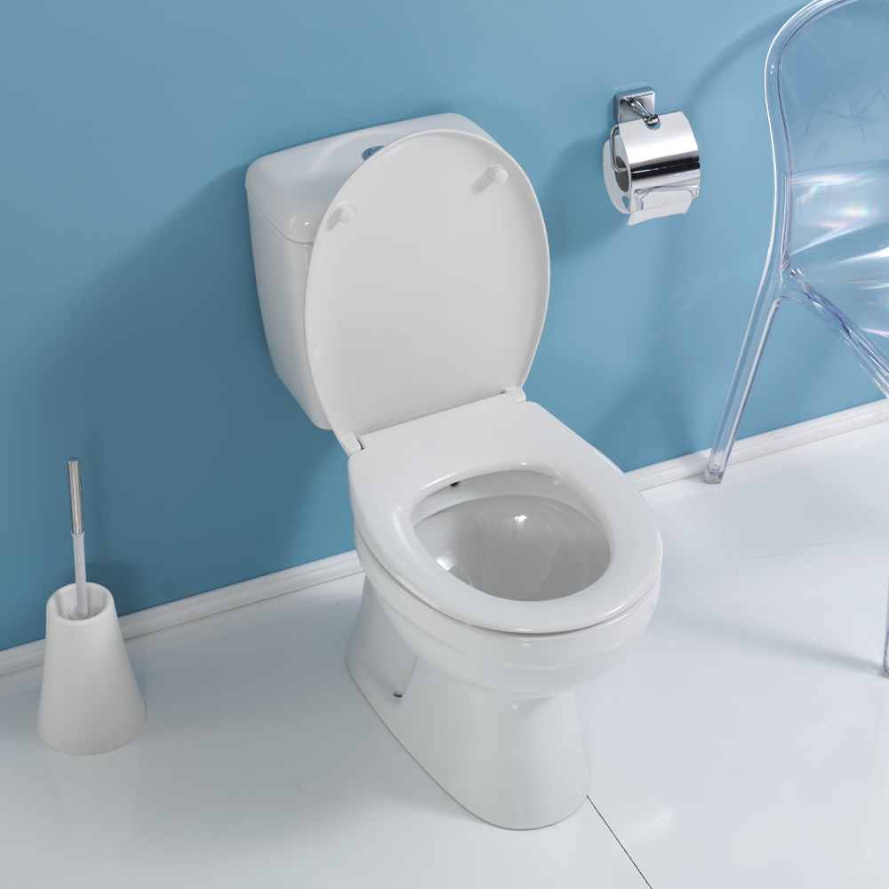 Λεκάνη Δαπέδου Πορσελάνης Cerastyle Lila με Μπιντέ 028300 Κατωστόμια Λευκή Σετ