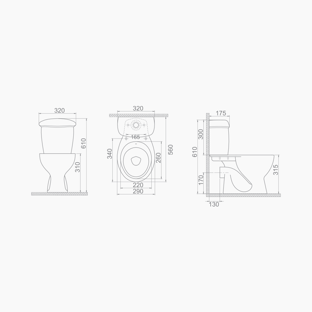 Λεκάνη Δαπέδου Πορσελάνης Cerastyle Kids 008100-pw-61 Πισωστόμια Λευκή Σετ