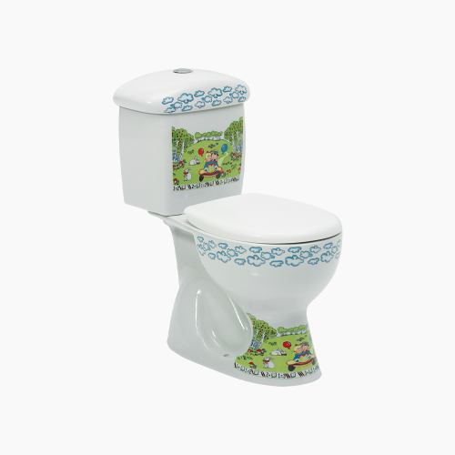 Λεκάνη Δαπέδου Πορσελάνης Cerastyle Kids 008100-w-61 Κατωστόμια Λευκή ΣΕΤ