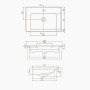 Νιπτήρας Επίπλου Πορσελάνης Cerastyle Arte Plus 65x45cm 047300-u Λευκό