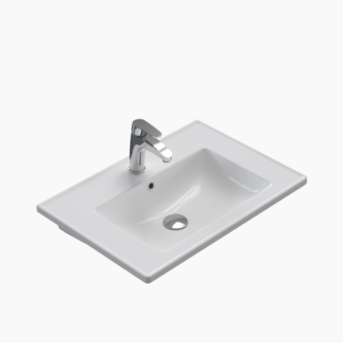 Νιπτήρας Επίπλου Πορσελάνης Cerastyle Arte Plus 65x45cm 047300-u Λευκό