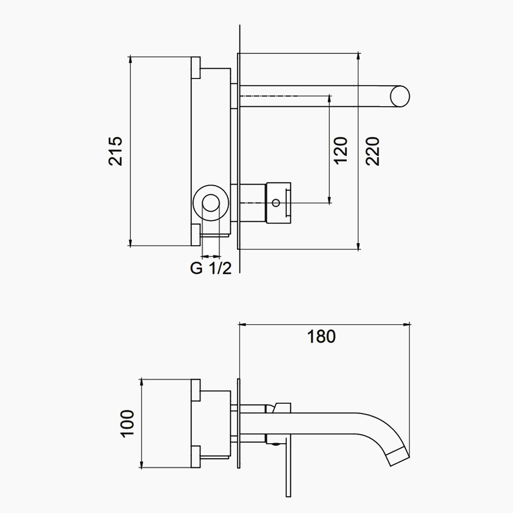 Μπαταρία Εντοιχισμού Νιπτήρας Στρόγγυλη Iconic VM-1811 Χρώμιο