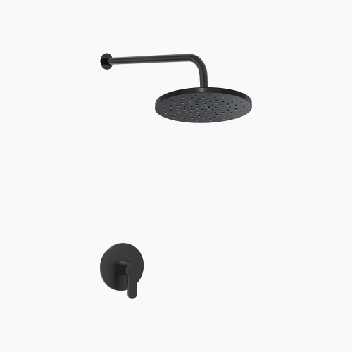 Σετ Εντοιχισμού Στρόγγυλη Μονής Ροής Ορειχάλκινο DM-2657 Μαύρο