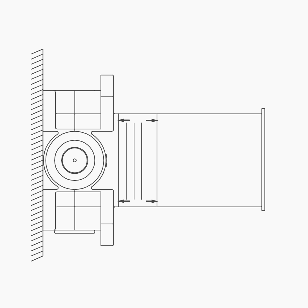 Μπαταρία Εντοιχισμού Στρόγγυλη Μονής Ροής Ορειχάλκινο DM-2823 Μαύρο