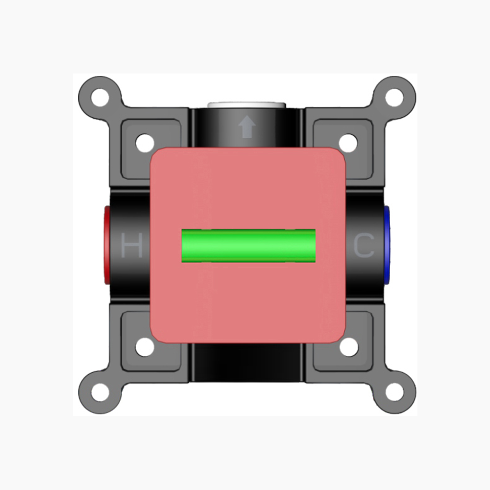 Μπαταρία Εντοιχισμού Στρόγγυλη Μονής Ροής Ορειχάλκινο DM-2823 Μαύρο