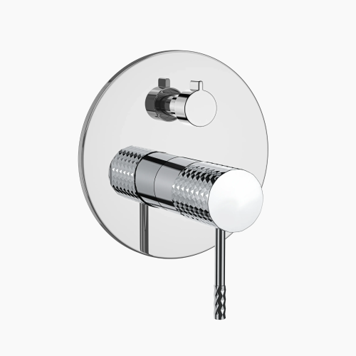 Μπαταρία Εντοιχισμού Στρόγγυλη Τριπλής Ροής με Διανομέα Ορειχάλκινο Armax-Diamond DM-6232 Χρώμιο 