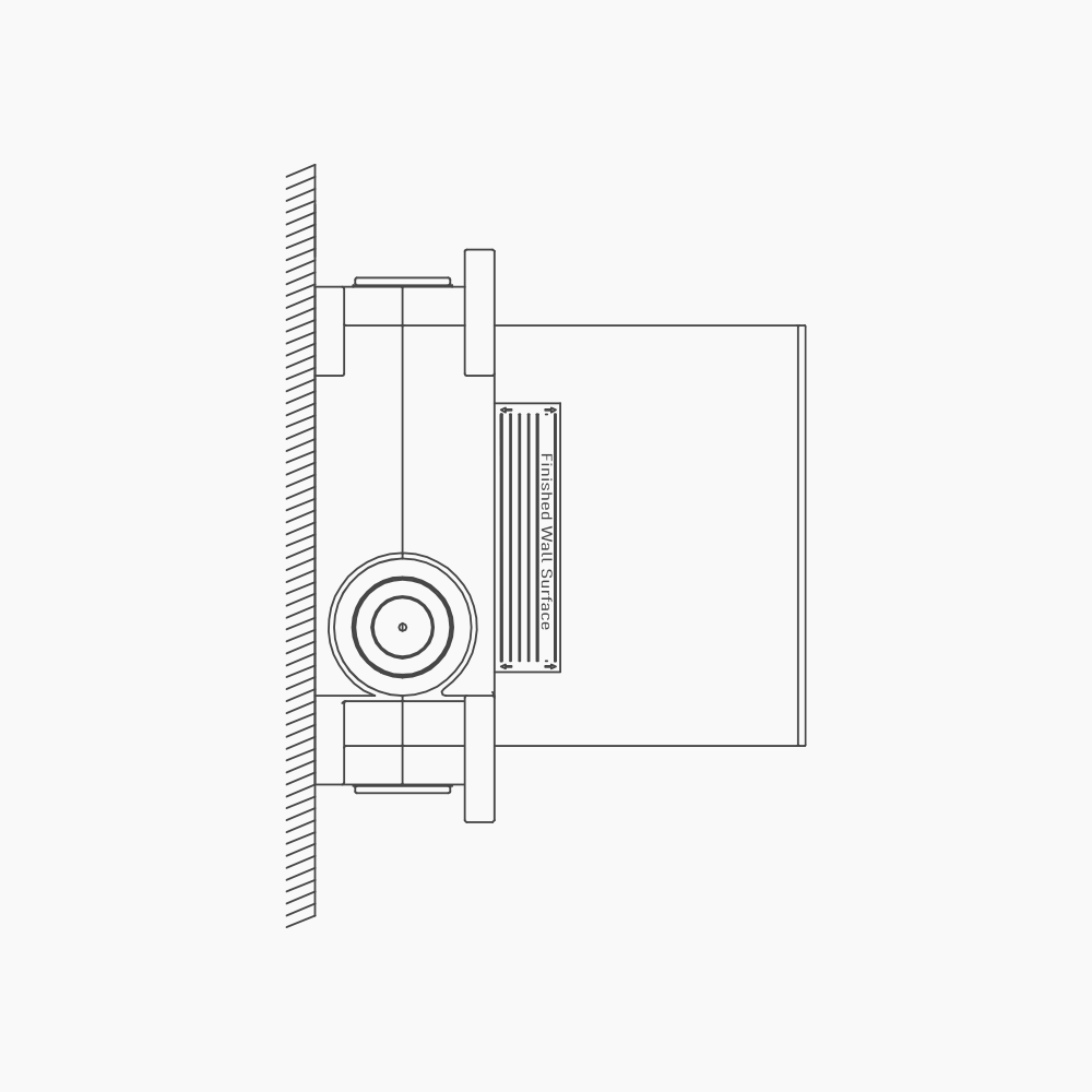 Μπαταρία Εντοιχισμού Τετράγωνη Διπλής Ροής με Διανομέα Ορειχάλκινο DM-2829 Μαύρο