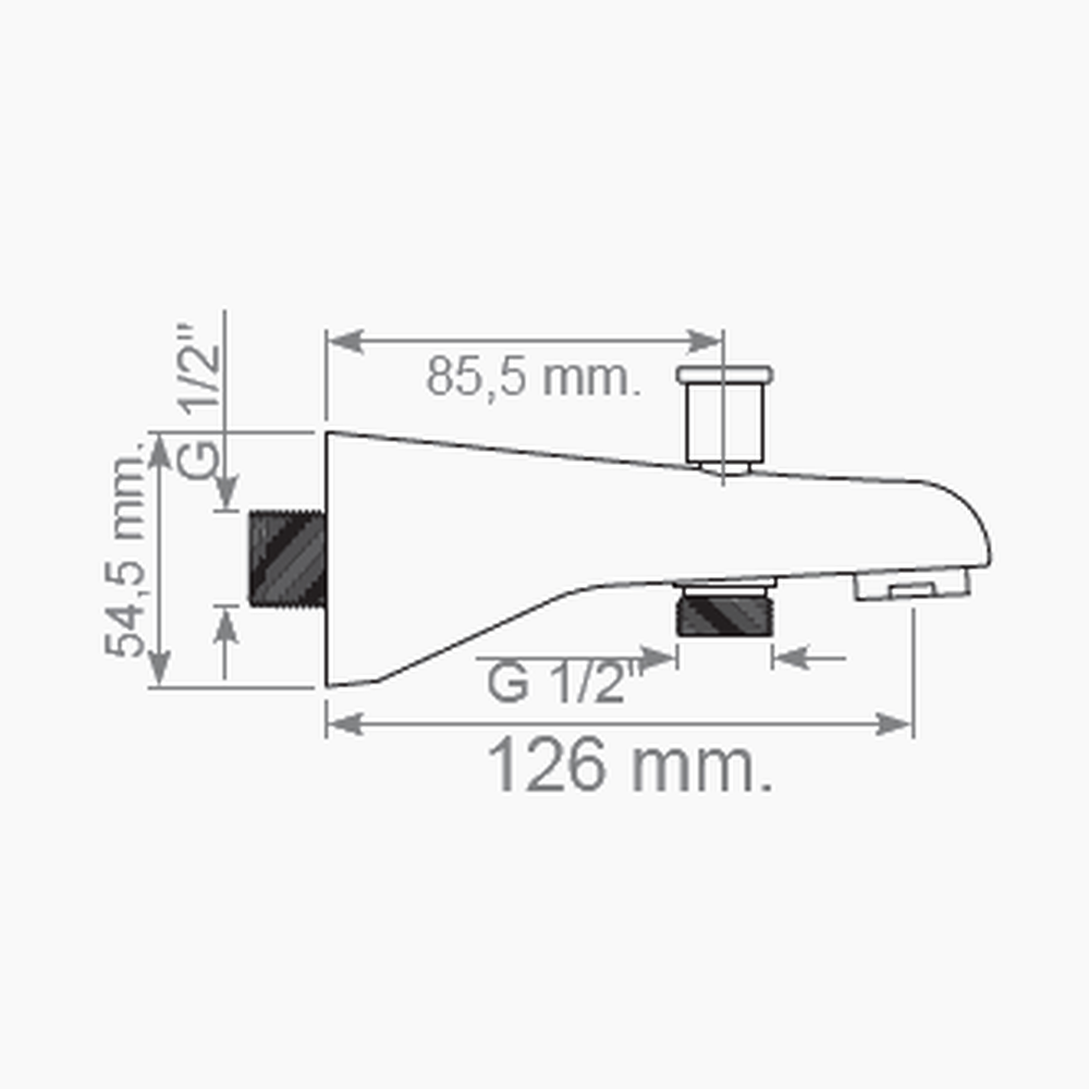 Ρουξούνι Εντοιχισμού Στρόγγυλο με Διανομέα Ορειχάλκινο DM-2171 Χρώμιο