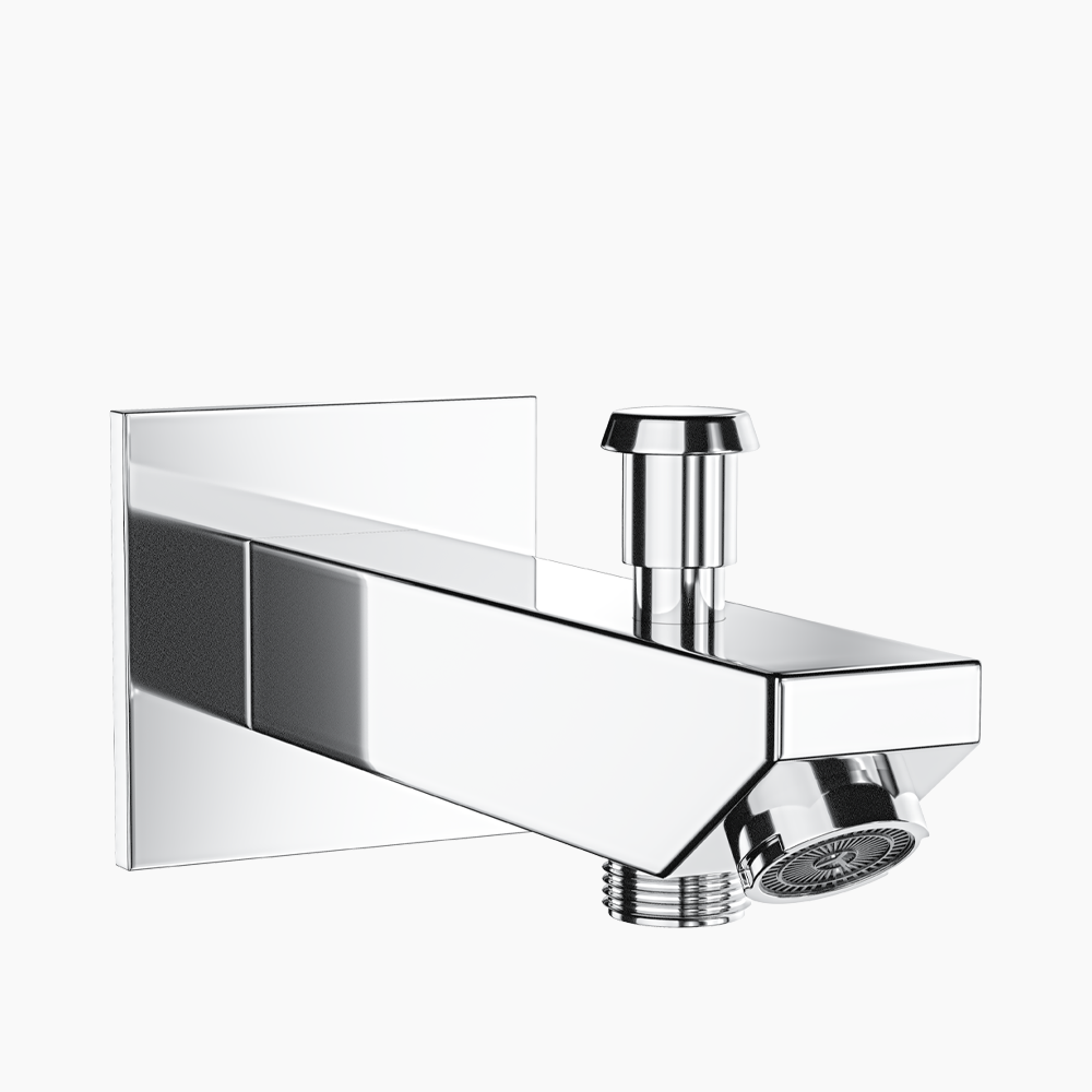 Σετ Εντοιχισμού Τετράγωνη Διπλής Ροής με Διανομέα Ορειχάλκινο DM-2711 Χρώμιο