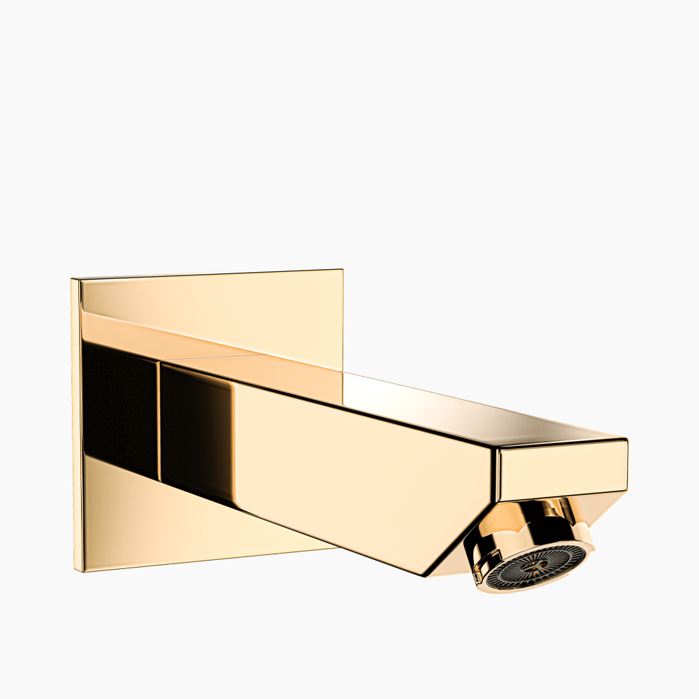 Σετ Εντοιχισμού Τετράγωνη Τριπλής Ροής με Διανομέα Ορειχάλκινο DM-2777 Χρυσό