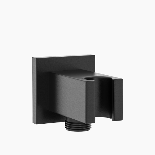 Αναμονή Παροχής με Σρήριγμα Τηλέφωνου Ντουζ Τετράγωνο Ορειχάλκινο DM-2477 Μαύρο