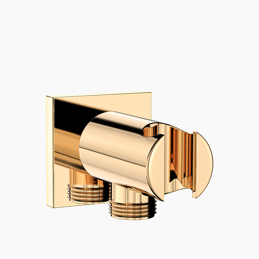 Σετ Εντοιχισμού Τετράγωνη Τριπλής Ροής με Διανομέα Ορειχάλκινο DM-2777 Χρυσό