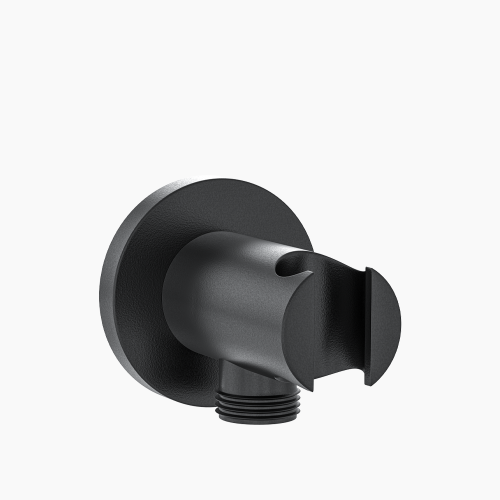 Αναμονή Παροχής με Σρήριγμα Τηλέφωνου Ντουζ Στρόγγυλο Ορειχάλκινο DM-2499 Μαύρο