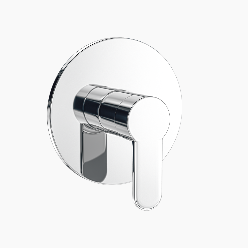 Σετ Εντοιχισμού Στρόγγυλη Μονής Ροής Ορειχάλκινο DM-2655 Χρώμιο