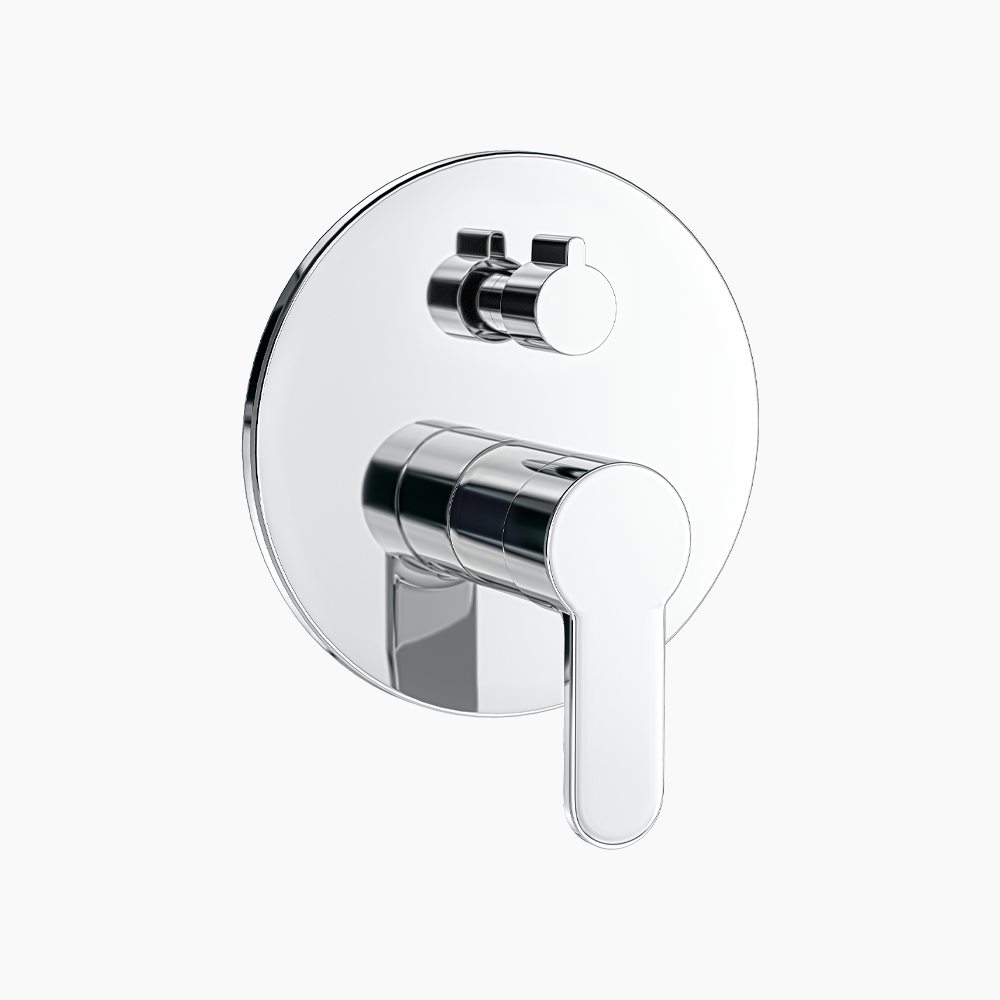 Σετ Εντοιχισμού Στρόγγυλη Τριπλής Ροής με Διανομέα Ορειχάλκινο DM-2761 Χρώμιο