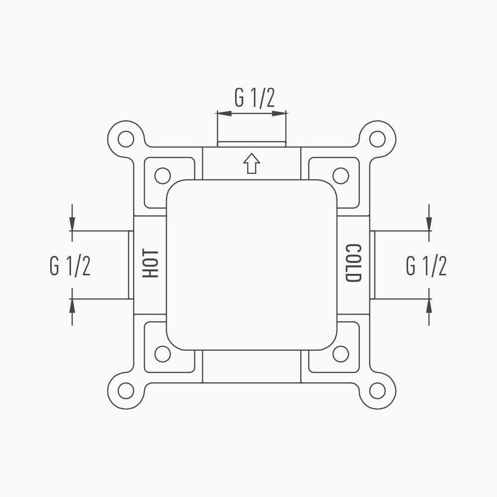 Μπαταρία Εντοιχισμού Στρόγγυλη Μονής Ροής Ορειχάλκινο DM-2823 Μαύρο