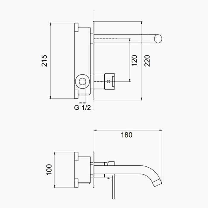 Μπαταρία Εντοιχισμού Νιπτήρας DM-2781 Μαύρο