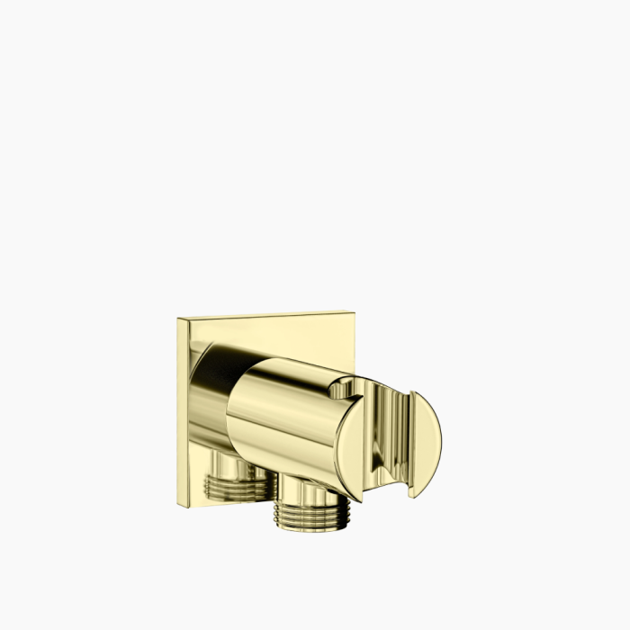 Αναμονή Παροχής με Σρήριγμα Τηλέφωνου Ντουζ Τετράγωνο Ορειχάλκινο DM-2480 Χρυσό