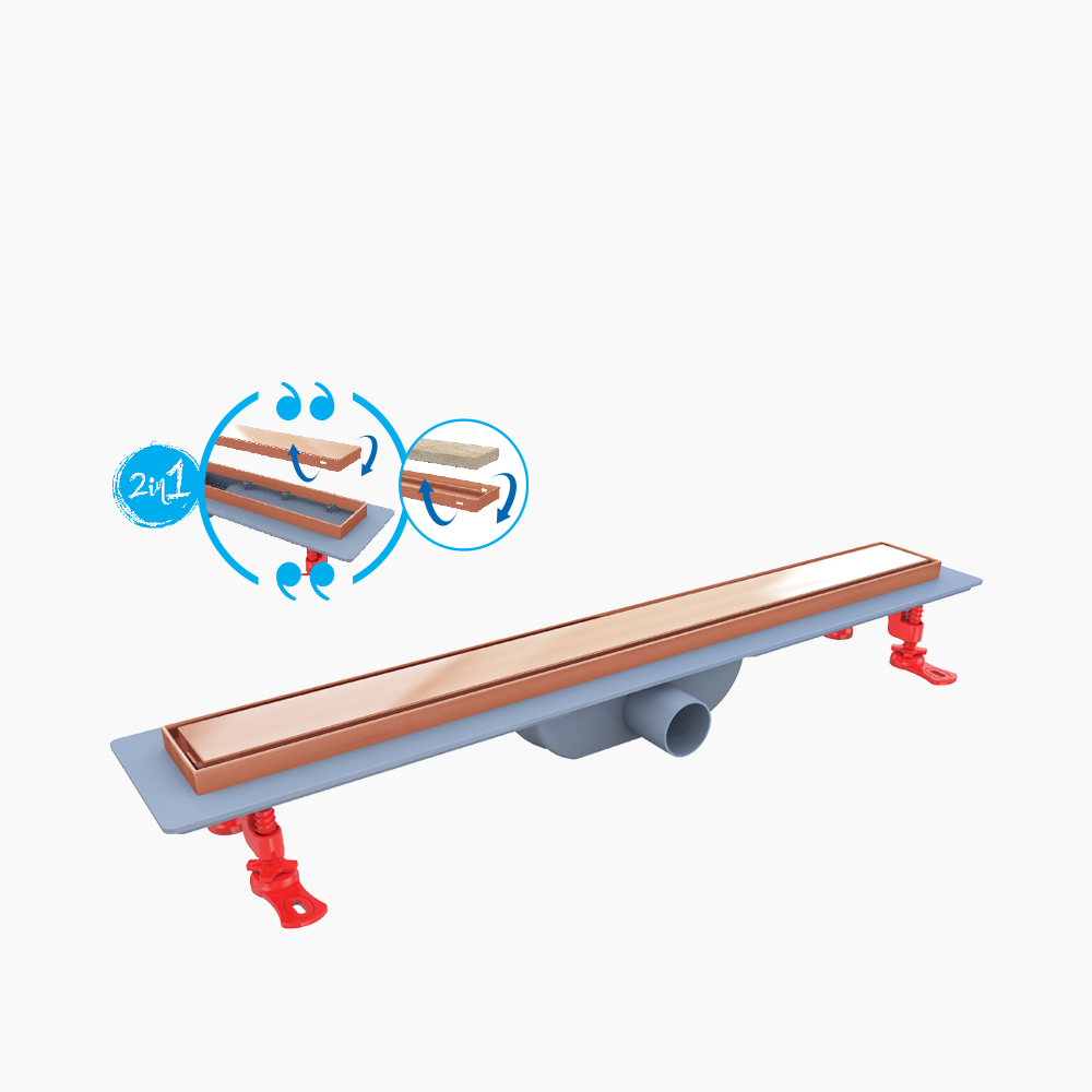 Κανάλι Ντουζιέρας Duscheline Γραμμικό Oscar Vision 40 cm  DU-166940  Μπρονζέ