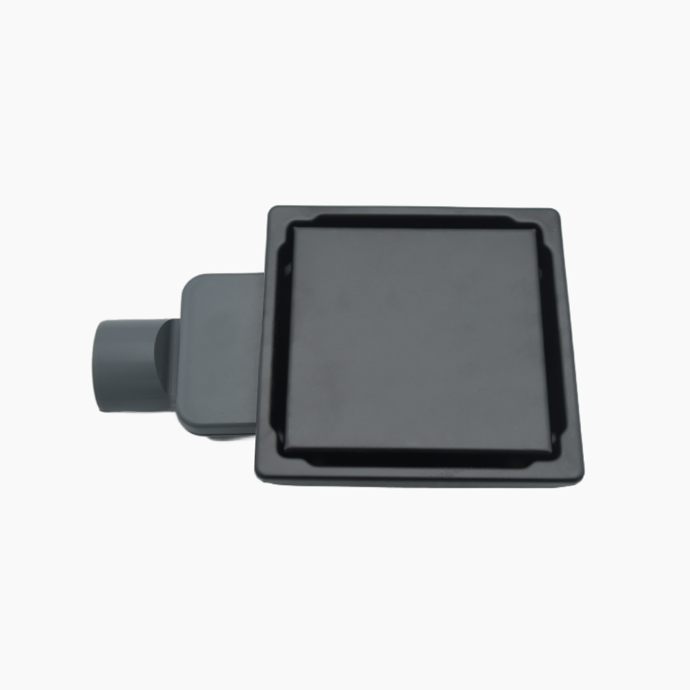 Κανάλι Ντουζιέρας Duscheline Τετράγωνο Santo-S 15x15 mm με έξοδο Φ 50mm  DU-698050 Μαύρο